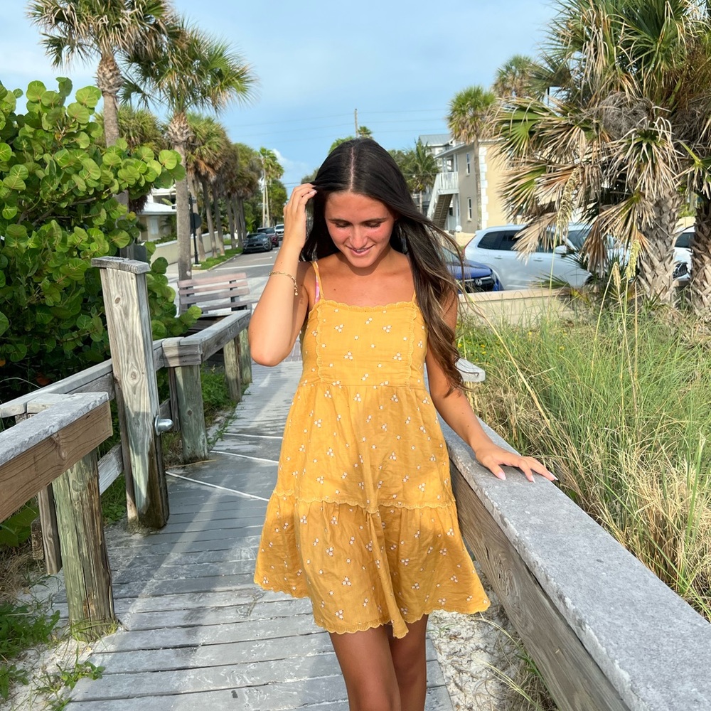 Aeropostale Yellow Floral Dress